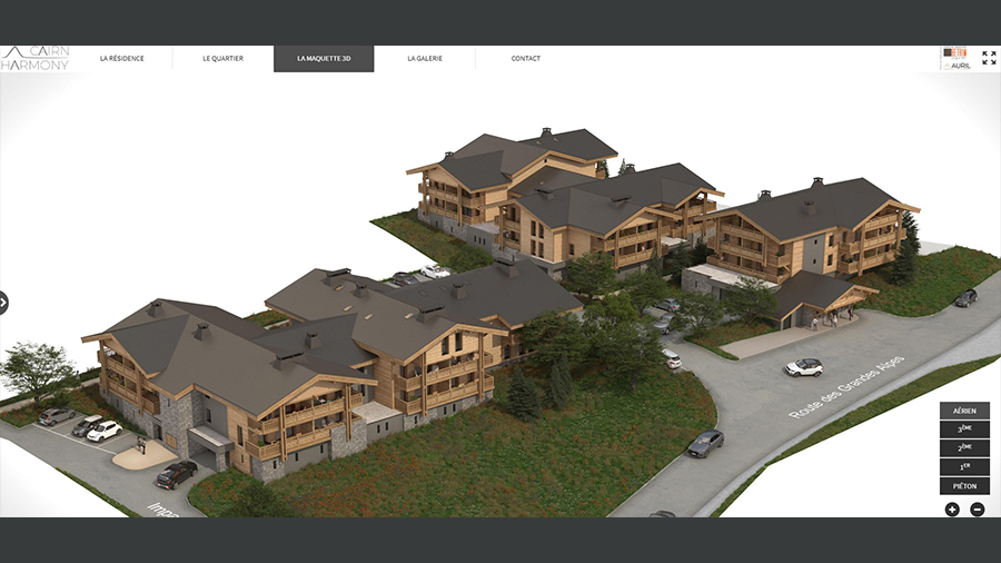 Maquette 3D EVIMMO programme immobilier neuf montagne