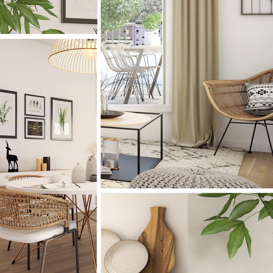 Référence-DomainedelaChesnaieII Vues intérieures appartement neuf ambiance naturelle Domaine de la Chesnaie II