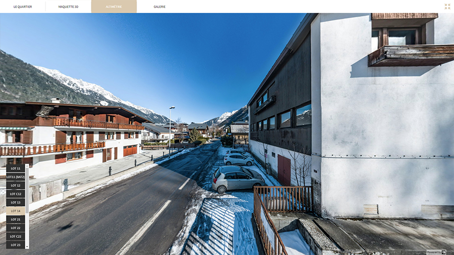 White Pearl Altimétrie Eiffage Vue réelle altimétrie logement neuf montagne