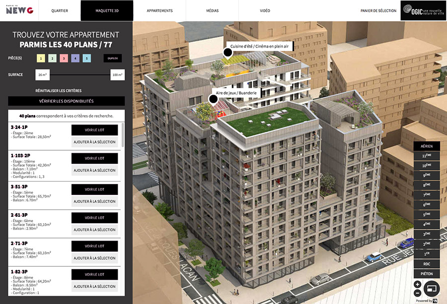 interface 2 co promotion immobilier Interface maquette 3D immeuble