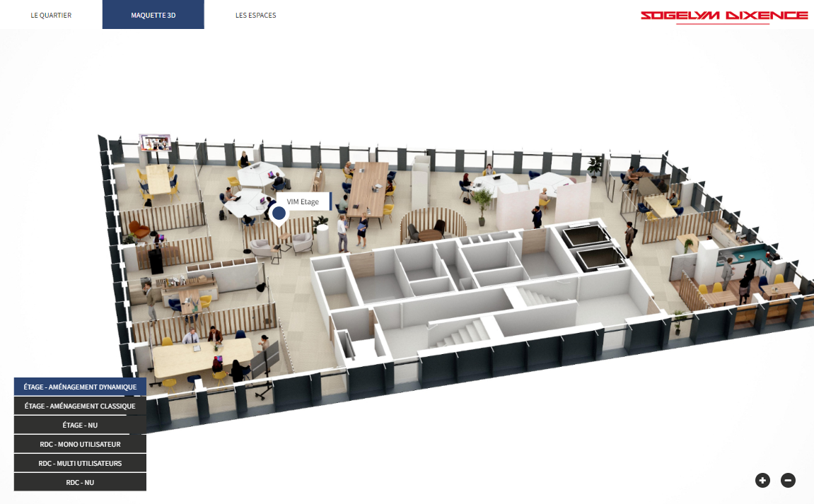 Office staging 3D programme immobilier tertiaire