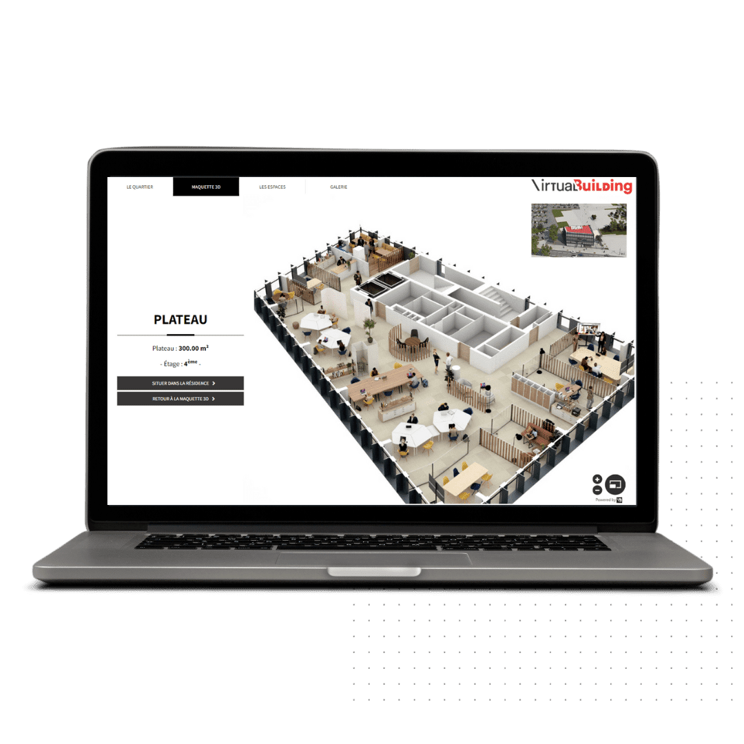 Immobilier tertiaire space planning 3D