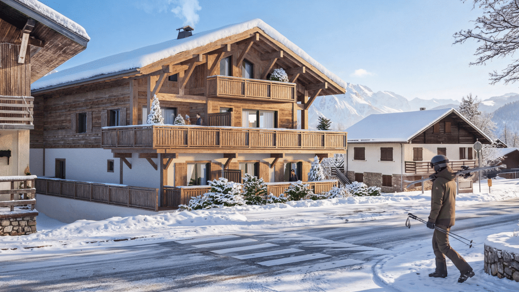 Perspective 3D immobilier montagne : valoriser un programme haut de gamme avant sa construction
