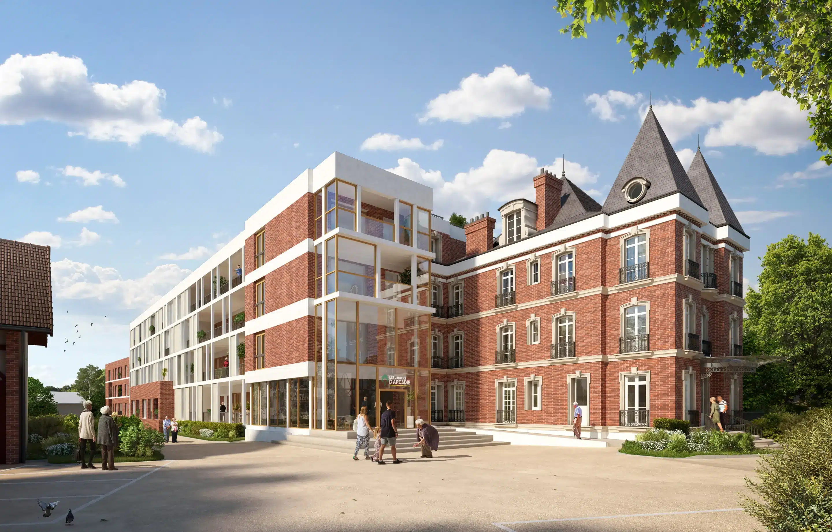 Réhabilitation immobilière en 3D d’une résidence seniors patrimoniale avant travaux