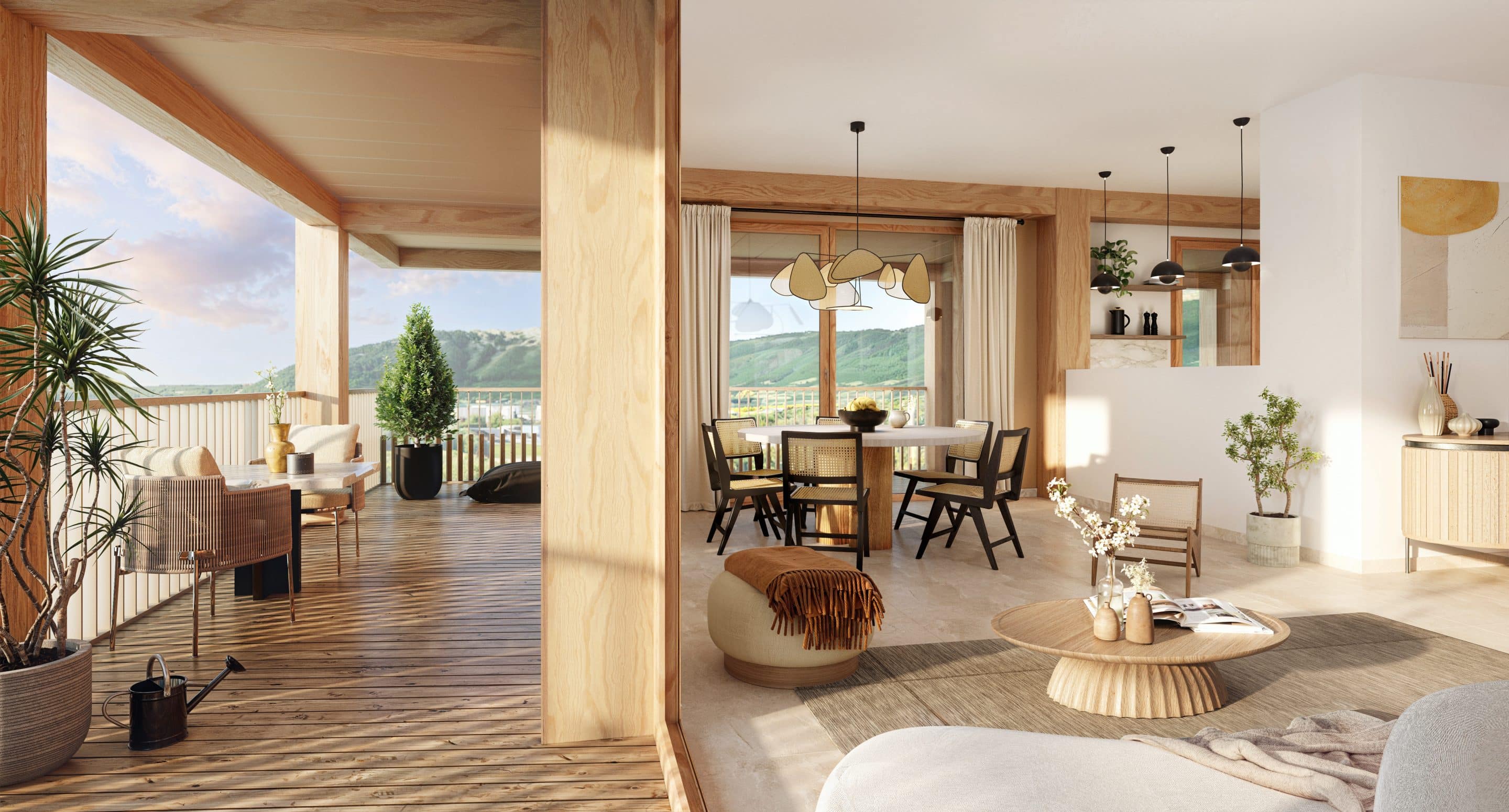Perspective 3D in out du programme Neo Patio pour Crédit Agricole Immobilier