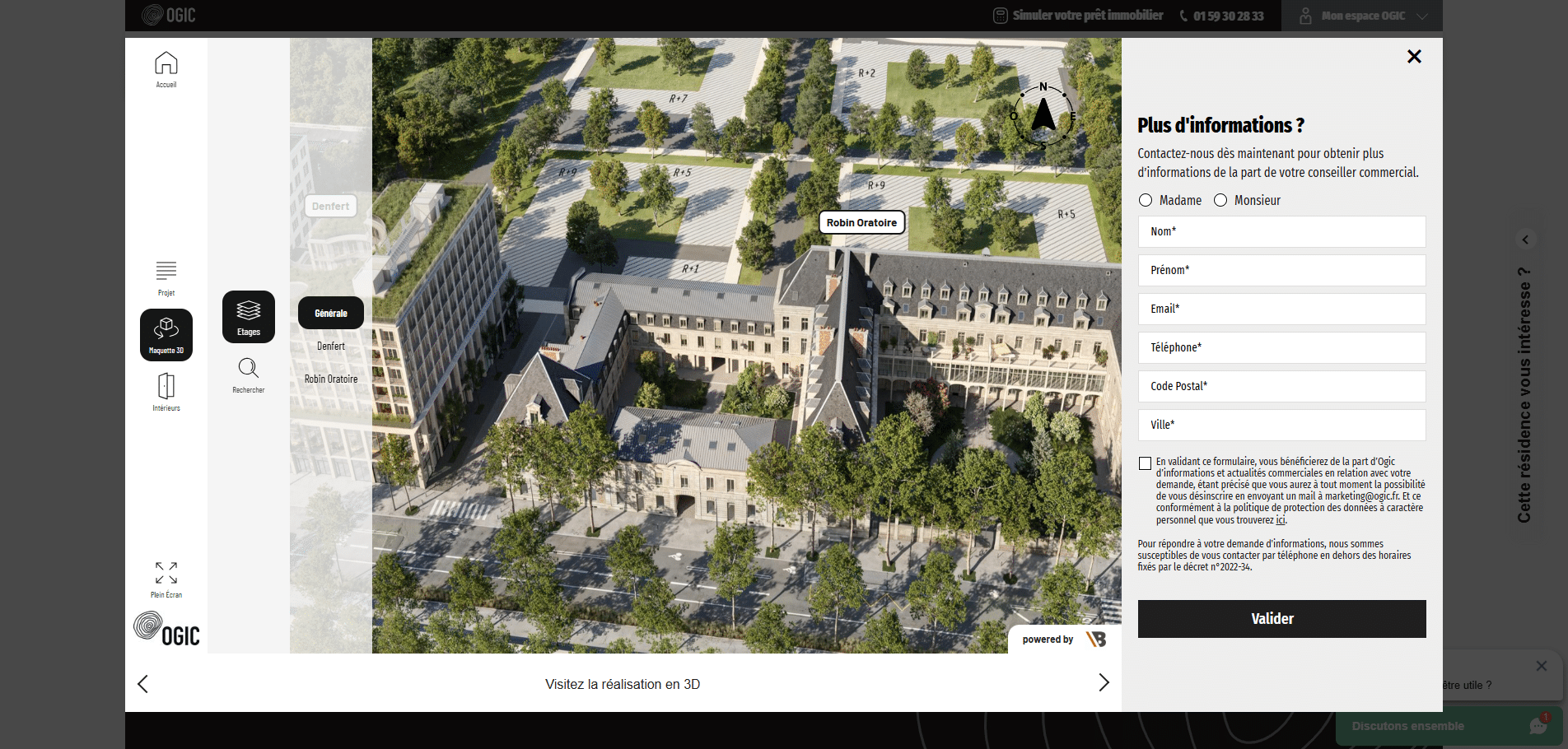 3D Viewer avec maquette 3D orbitale intégré au site du programme OGIC