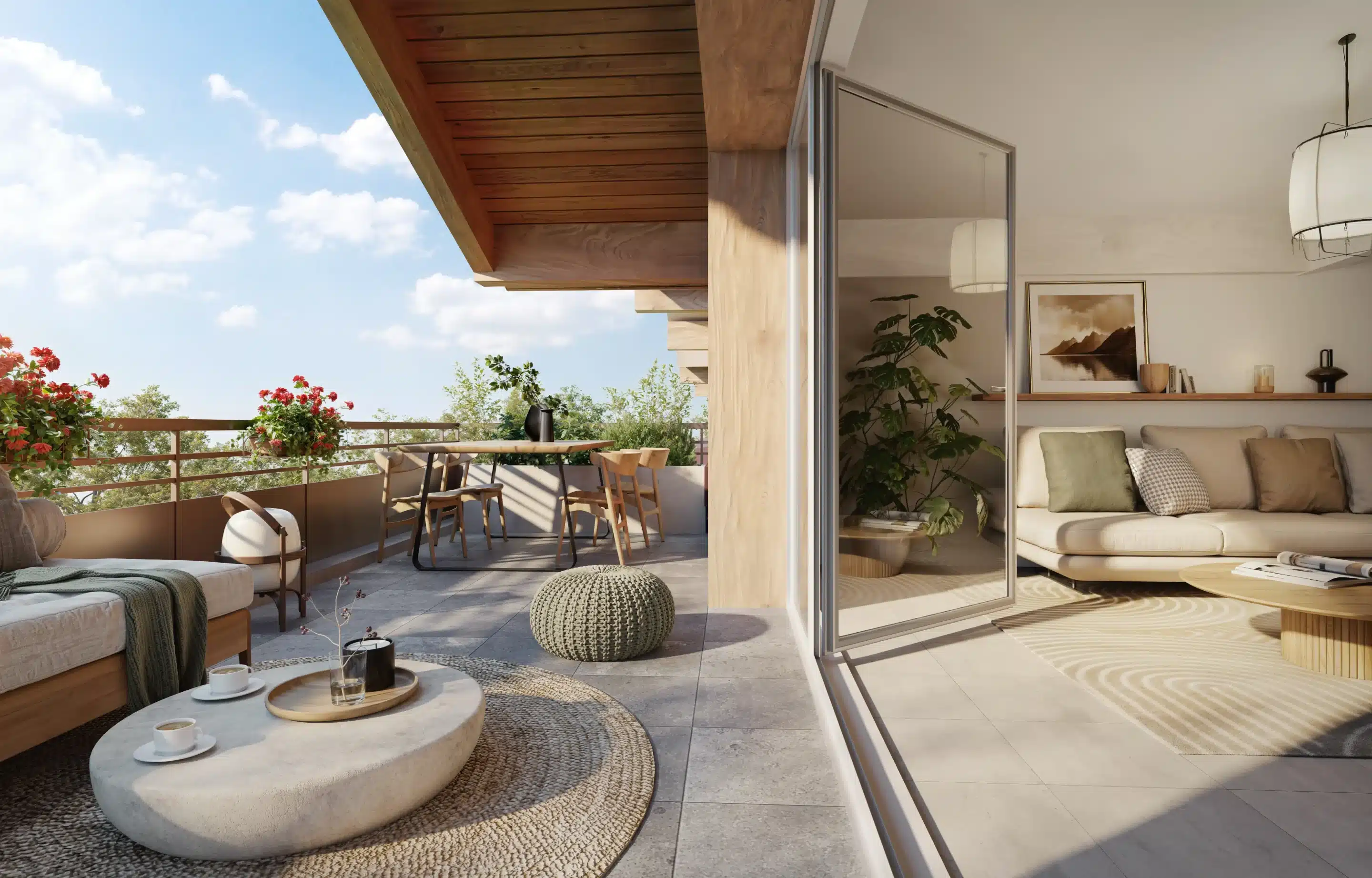 Perspective 3D in out immobilier du programme So Salève à Beaumont pour Crédit Agricole Immobilier